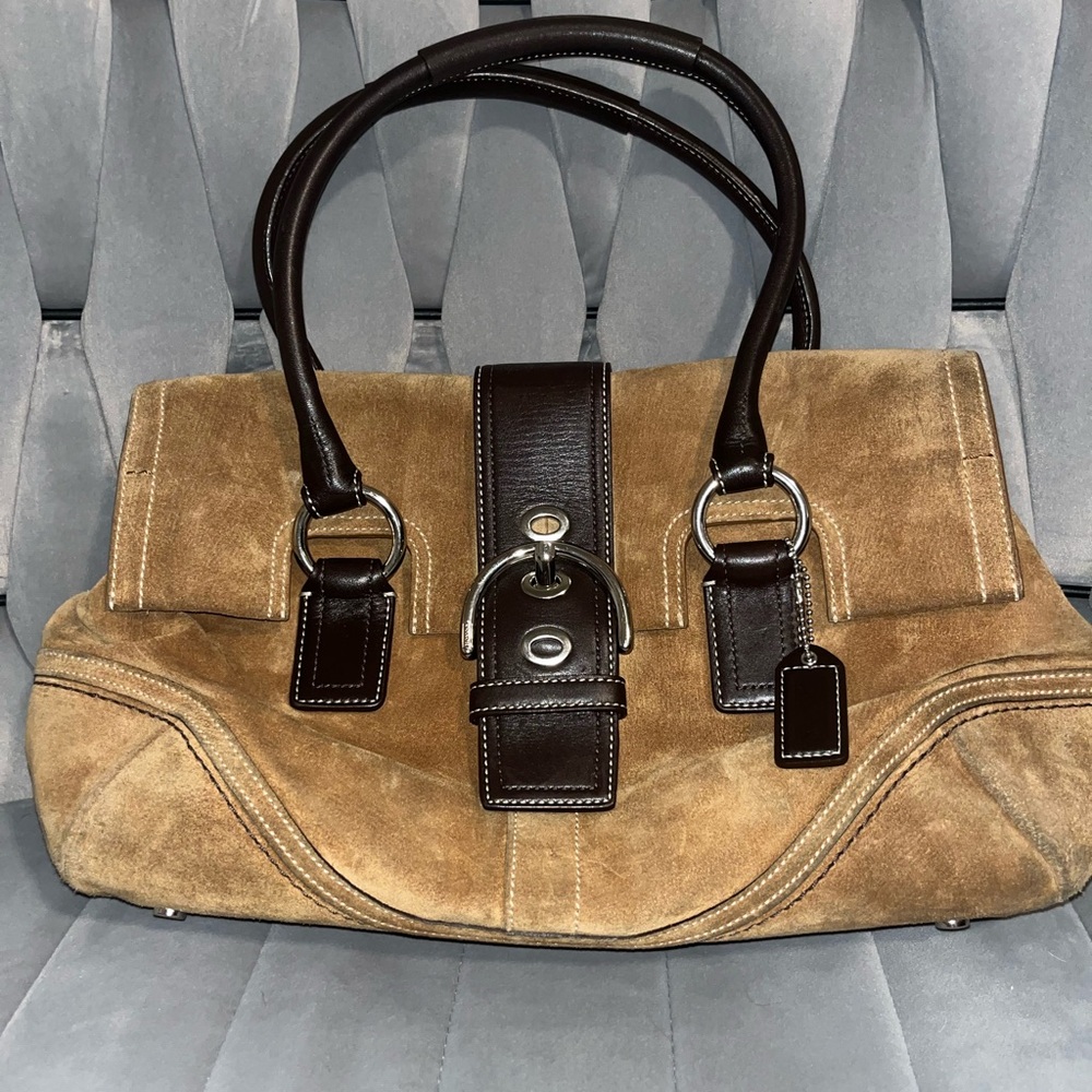 Coach suede soho satchel bag